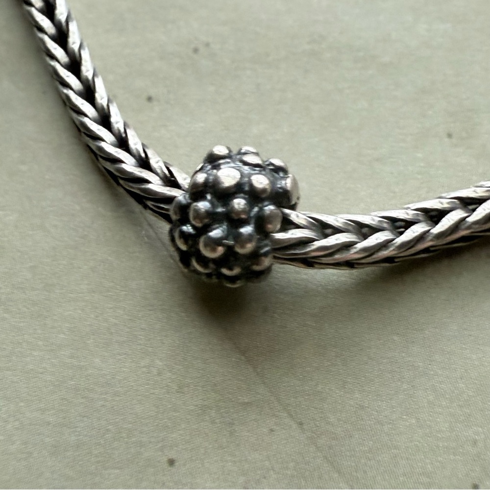Retired Trollbeads “Berry” Sterling Silver Bead – Organic Textured Design